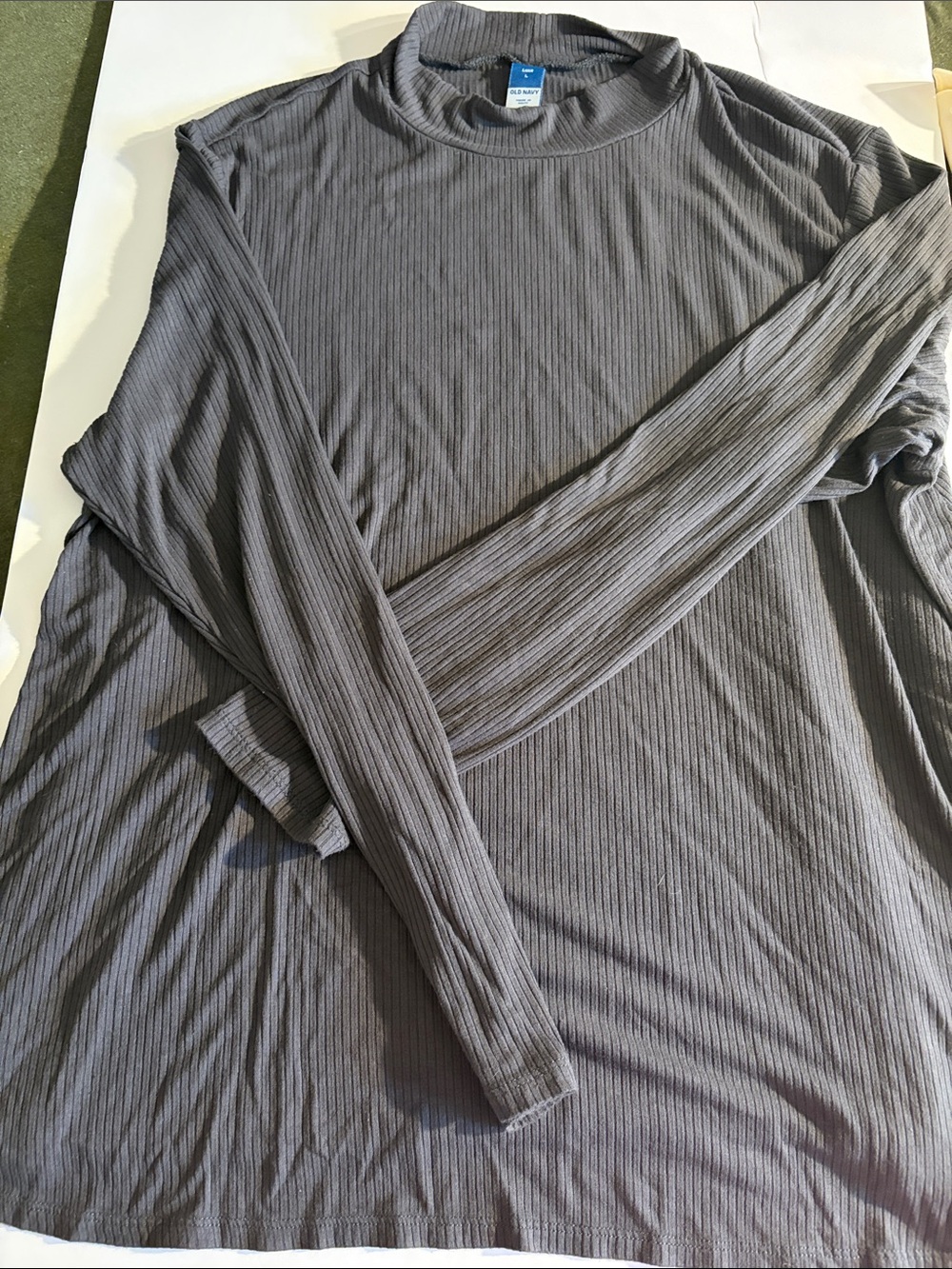 Old Navy Luxe Ribbed Mock Neck Top - Brown